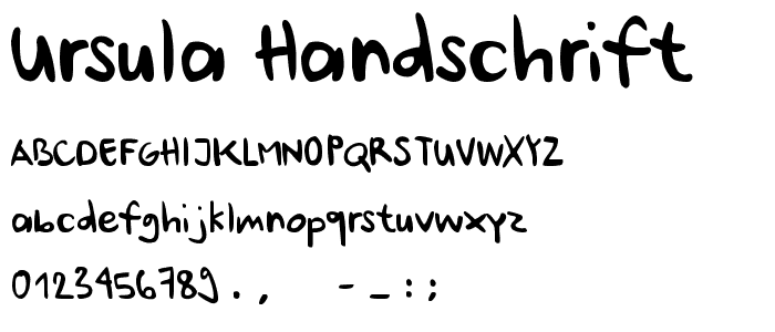 Ursula Handschrift font